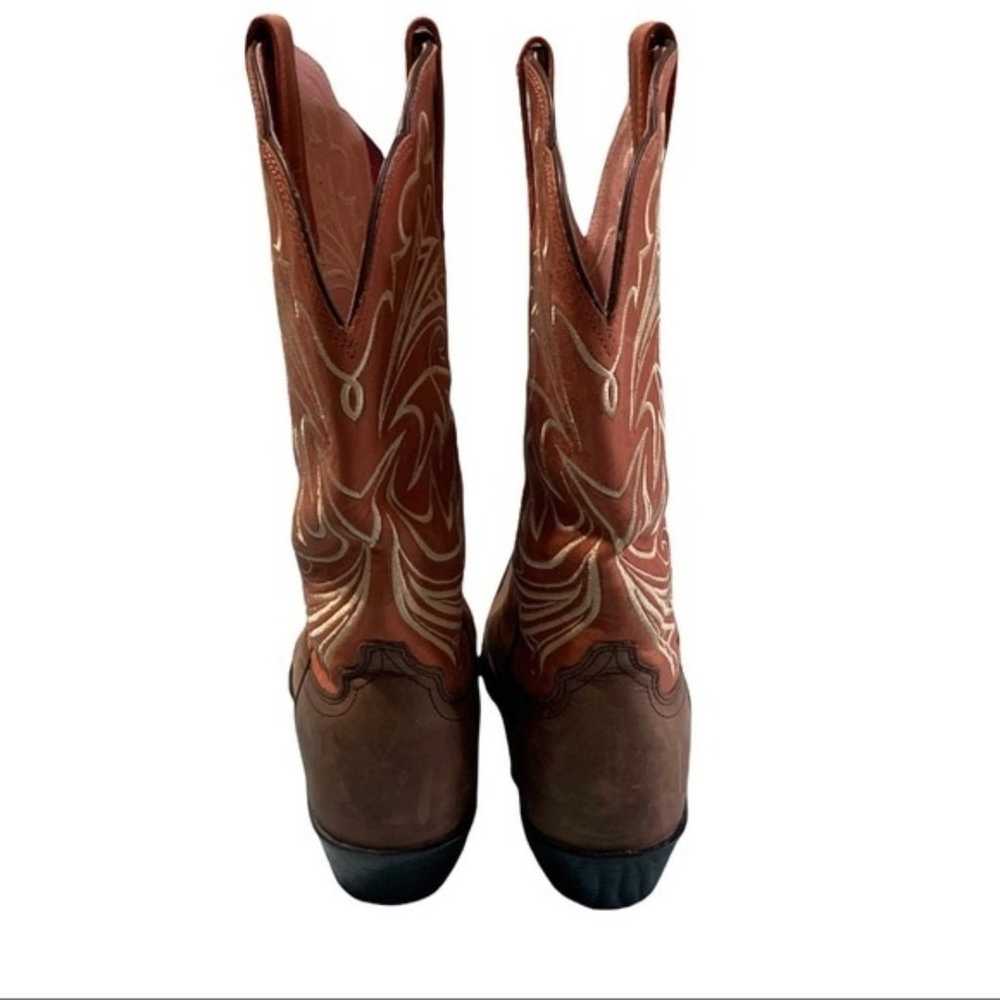 ARIAT Cowboy Western Boots Two-Tone Scroll Stitch… - image 4