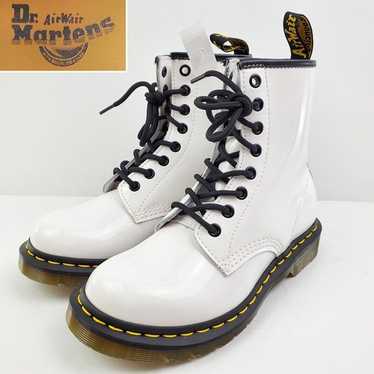 Dr. Doc Martens 1460 Lace Up Boots White Lamper P… - image 1