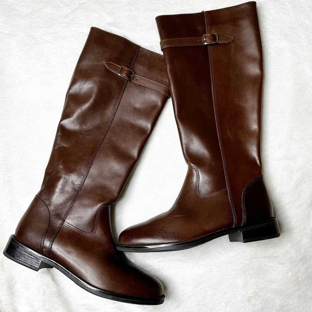 NWOB Italian Shoemakers Knee High Leather Riding … - image 2