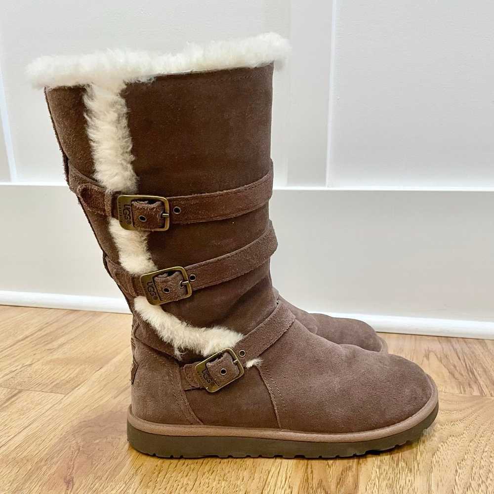 UGG Tall brown winter warm boots size 6 - image 1