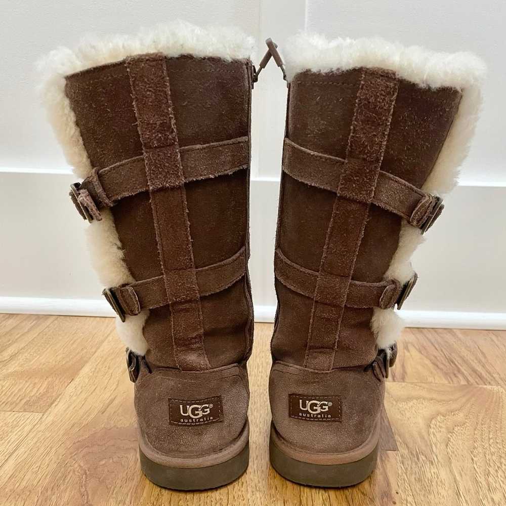 UGG Tall brown winter warm boots size 6 - image 3