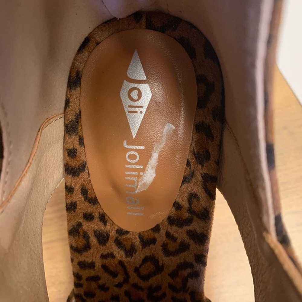 NWOT Jolinell Leopard Print Wedge Sandal Size 8 - image 10