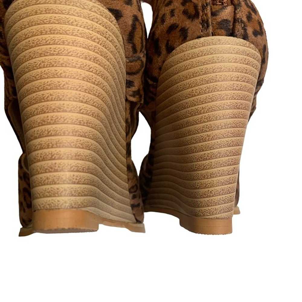NWOT Jolinell Leopard Print Wedge Sandal Size 8 - image 9