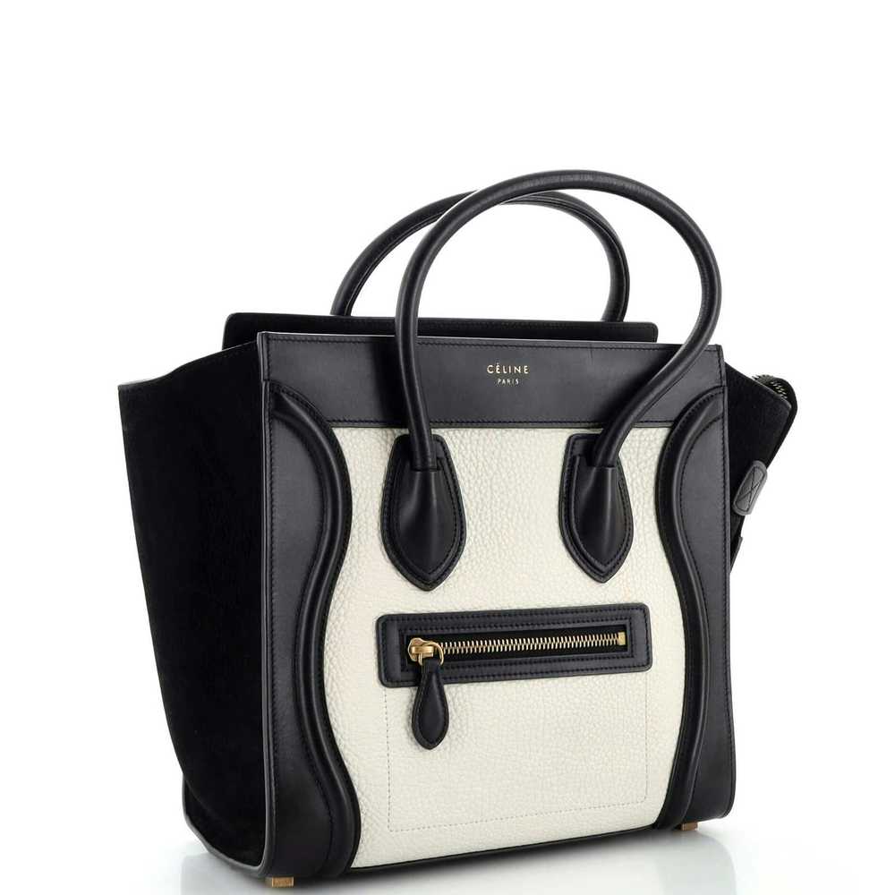 Celine Bicolor Luggage Bag Leather Micro - image 2