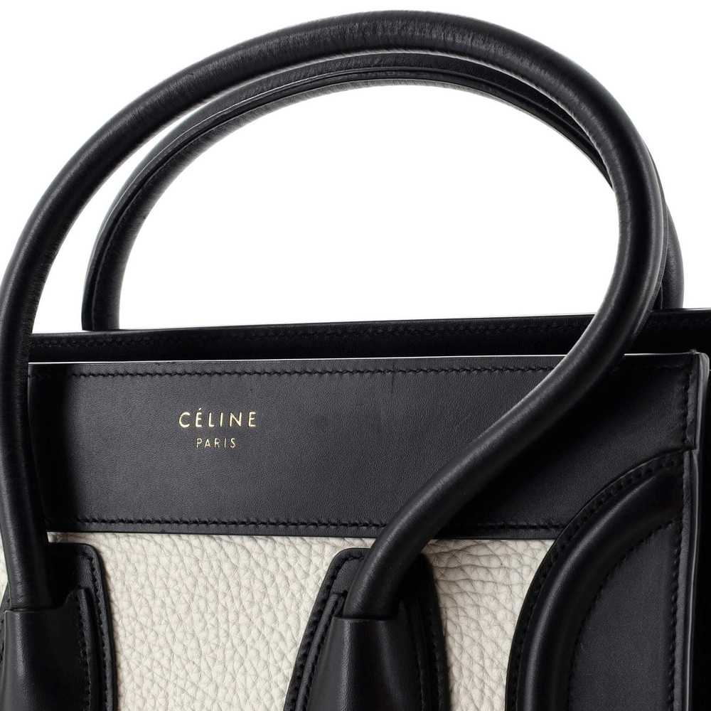 Celine Bicolor Luggage Bag Leather Micro - image 8