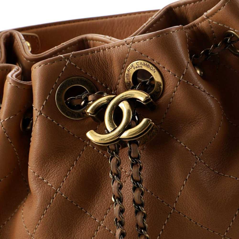 Chanel Paris in Rome Drawstring Bag Quilted Lambs… - image 8