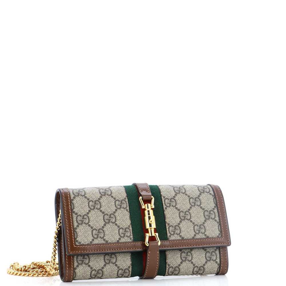 Gucci Jackie 1961 Continental Chain Wallet GG Coa… - image 2