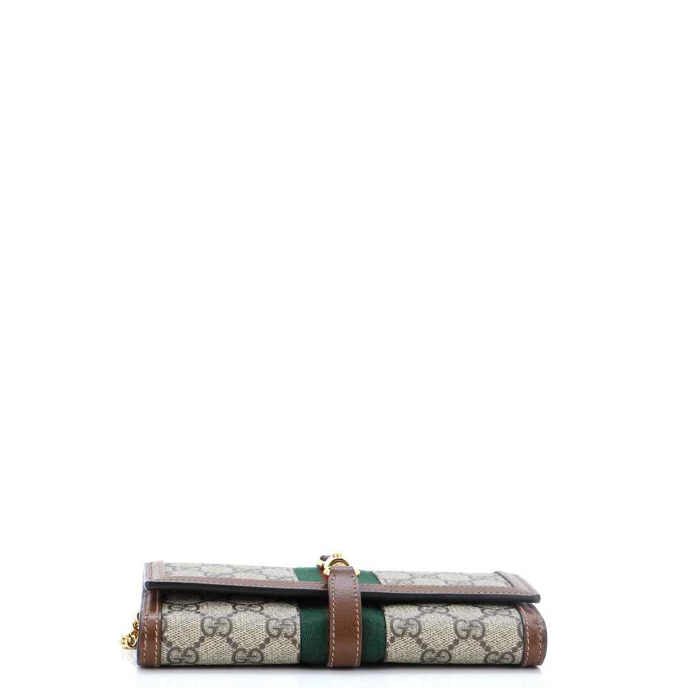 Gucci Jackie 1961 Continental Chain Wallet GG Coa… - image 4