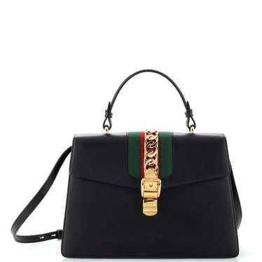 Gucci Sylvie Top Handle Bag Leather Medium - image 1