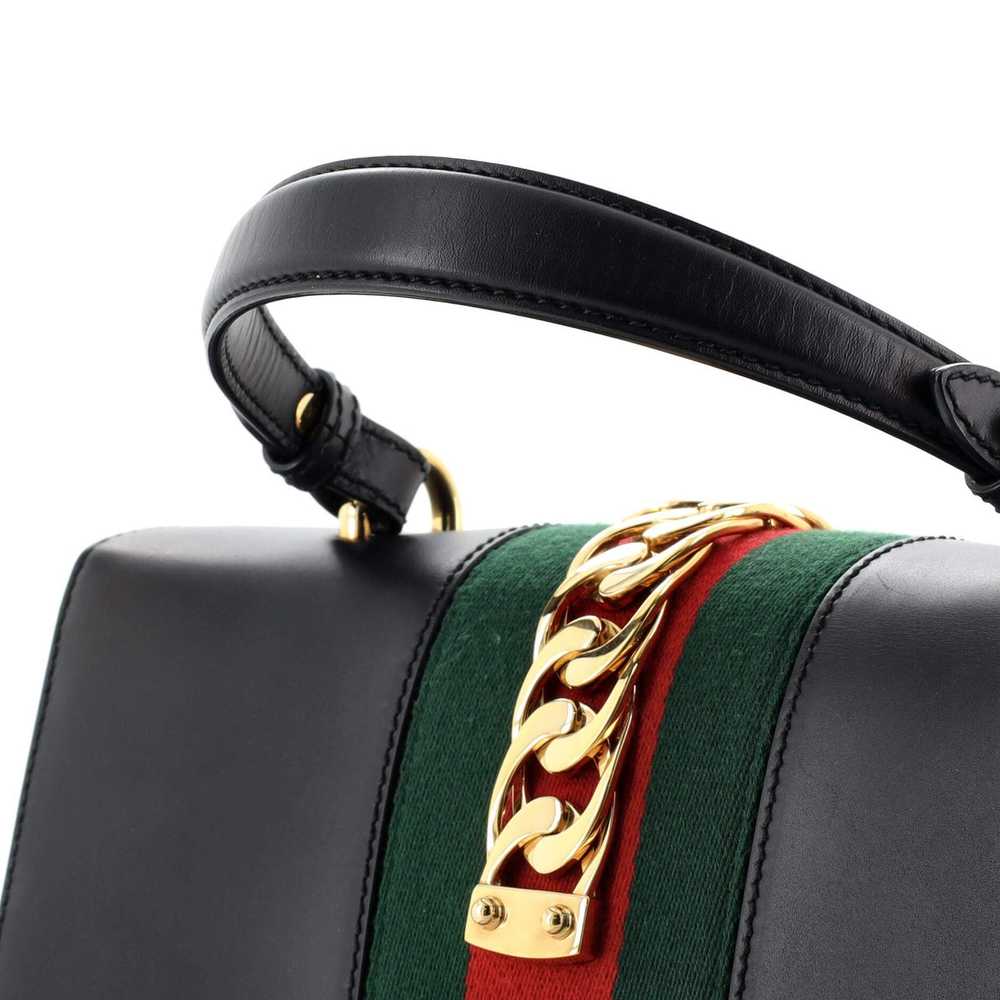 Gucci Sylvie Top Handle Bag Leather Medium - image 8