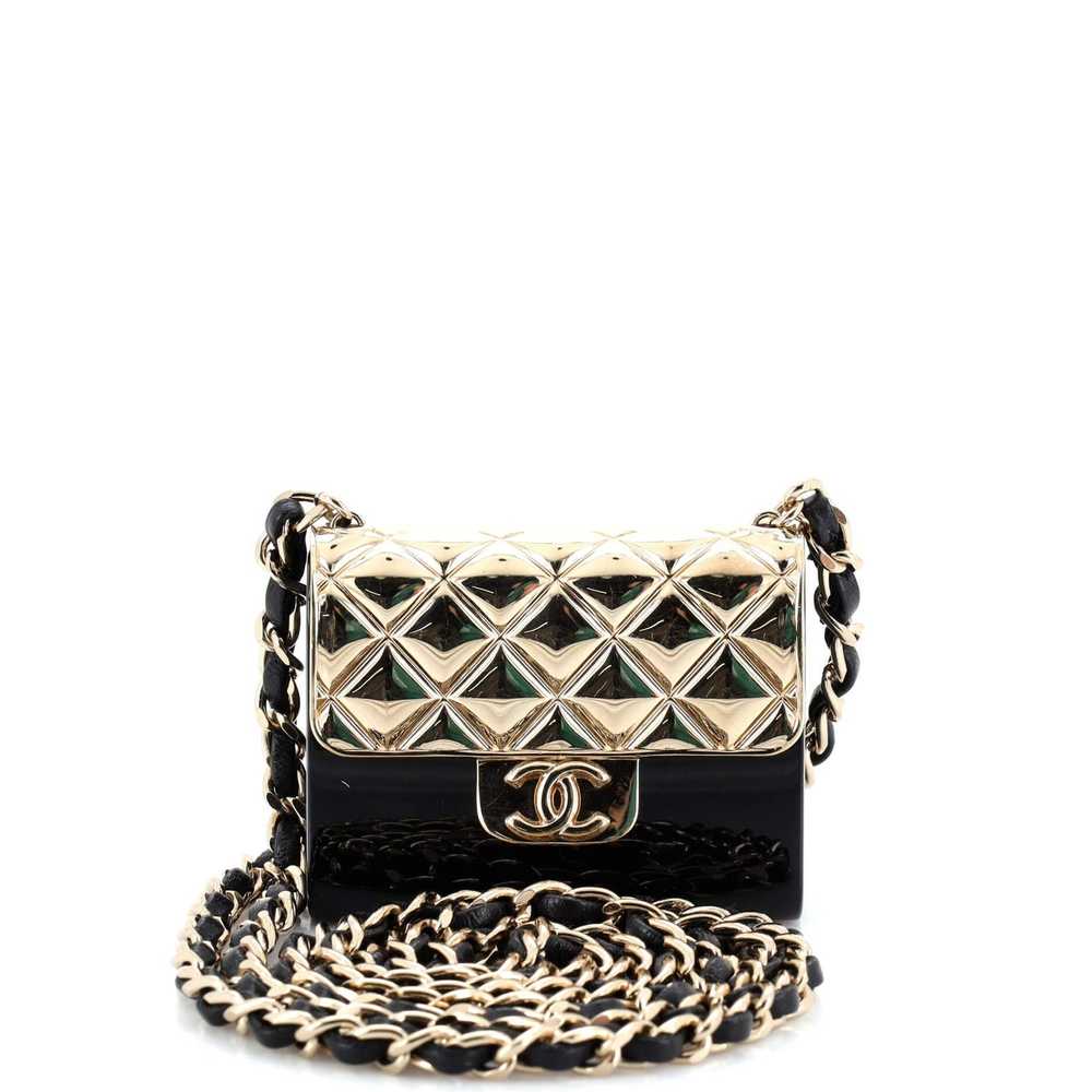 Chanel Flap Bag Chain Pendant Necklace Quilted Me… - image 1