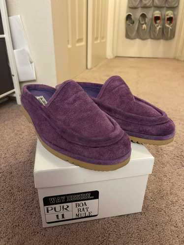 Japanese Brand BLOHM Boa Rat Mule in Purple