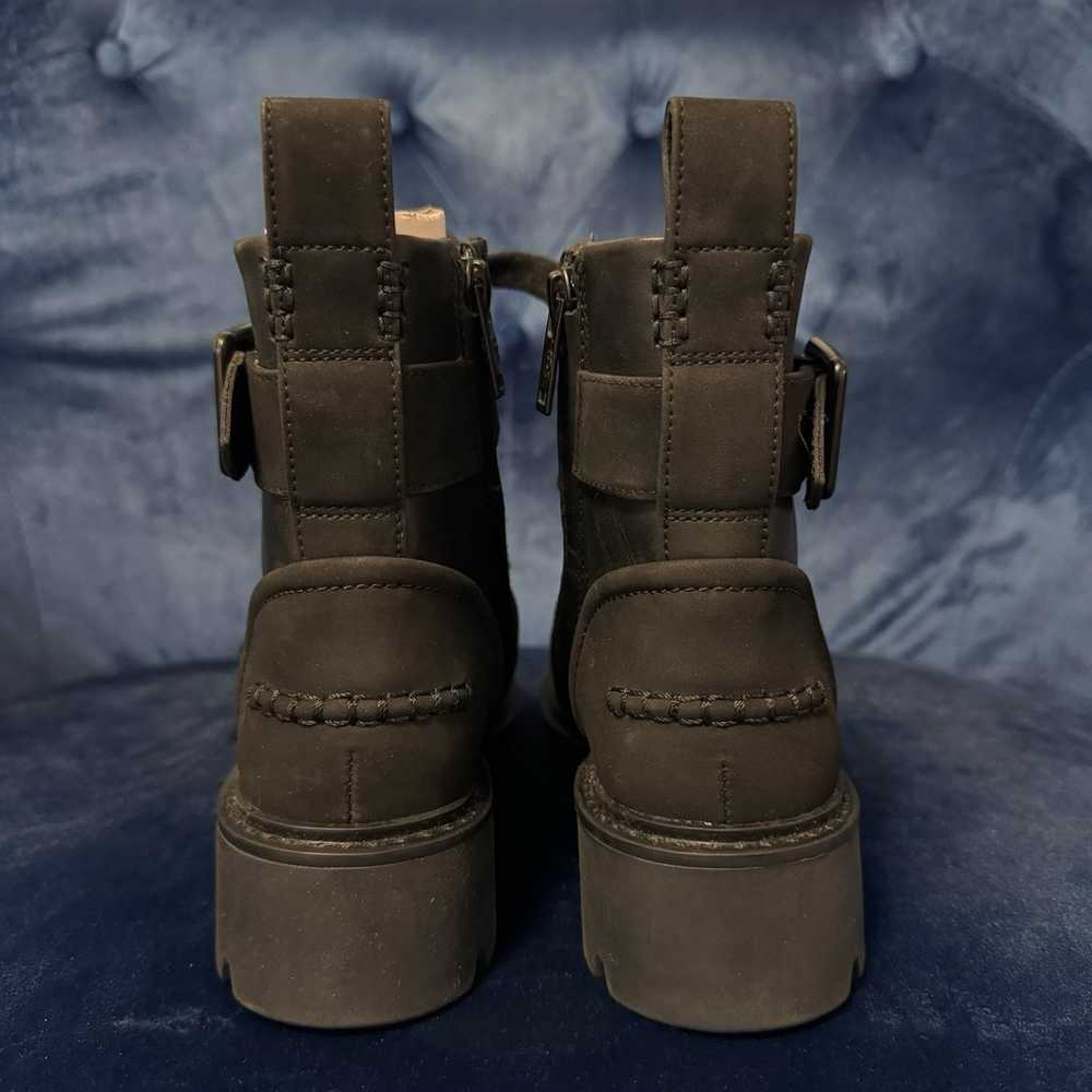 Women’s UGG “Noe” Black Leather Combat Boots Size… - image 4