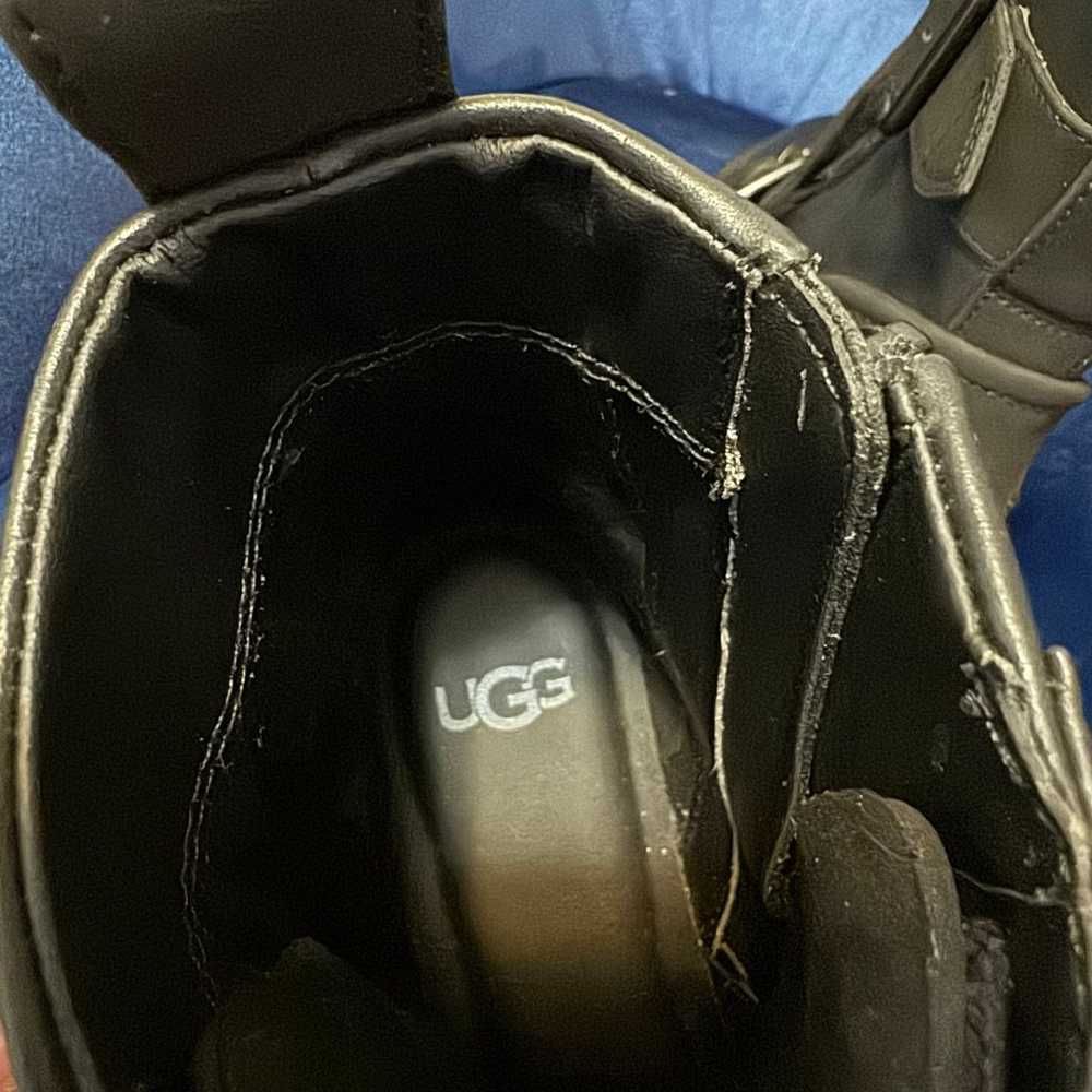 Women’s UGG “Noe” Black Leather Combat Boots Size… - image 5