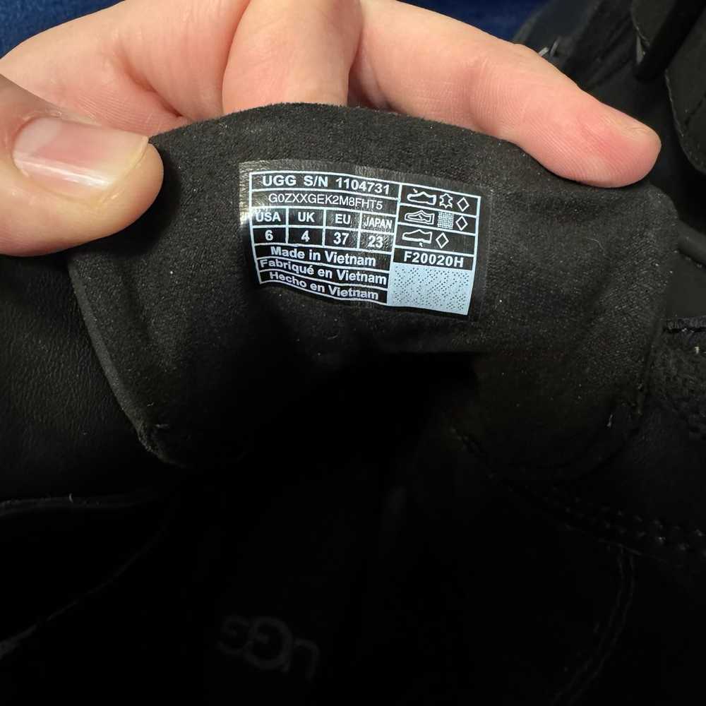 Women’s UGG “Noe” Black Leather Combat Boots Size… - image 6