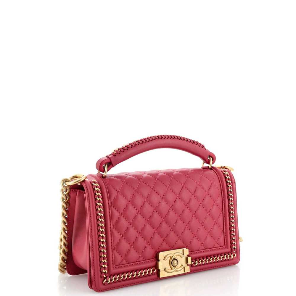 Chanel Chain Handle Boy Flap Bag Quilted Calfskin… - image 2