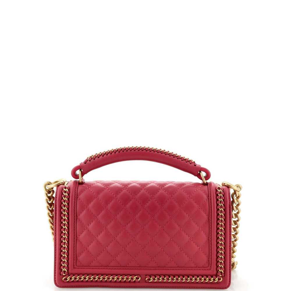 Chanel Chain Handle Boy Flap Bag Quilted Calfskin… - image 3