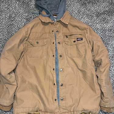 Dickies Brown dickies hooded and quilted coat - image 1