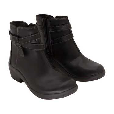 Clarks Womens Angie Spice Ankle Boot, Black Leathe