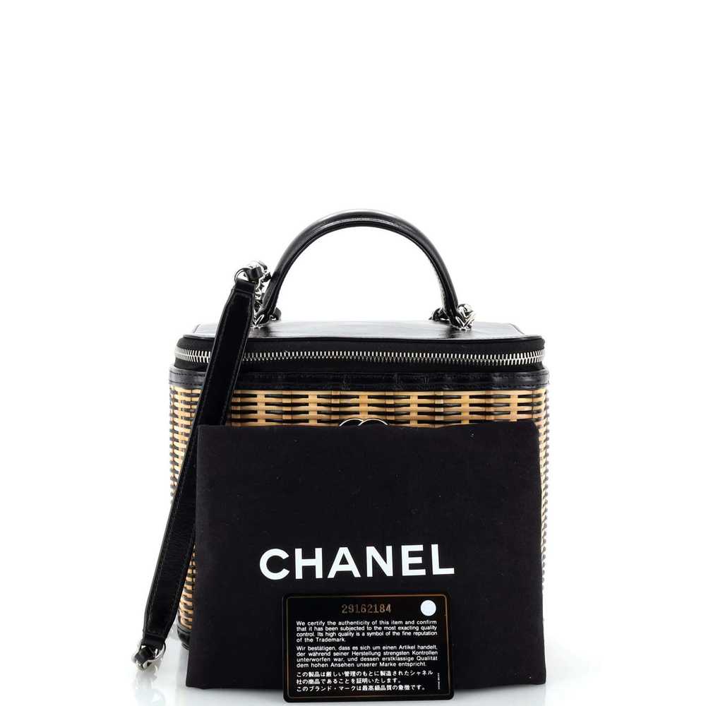 Chanel Take Away Vanity Case Rattan and Calfskin … - image 2