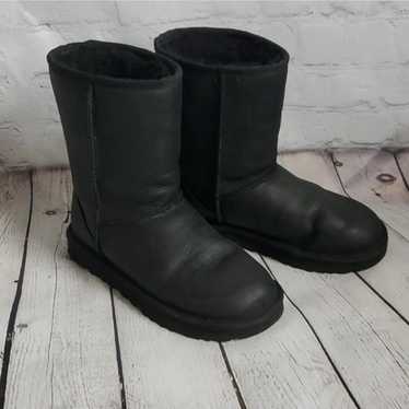 Ugg All Black Leather Boots