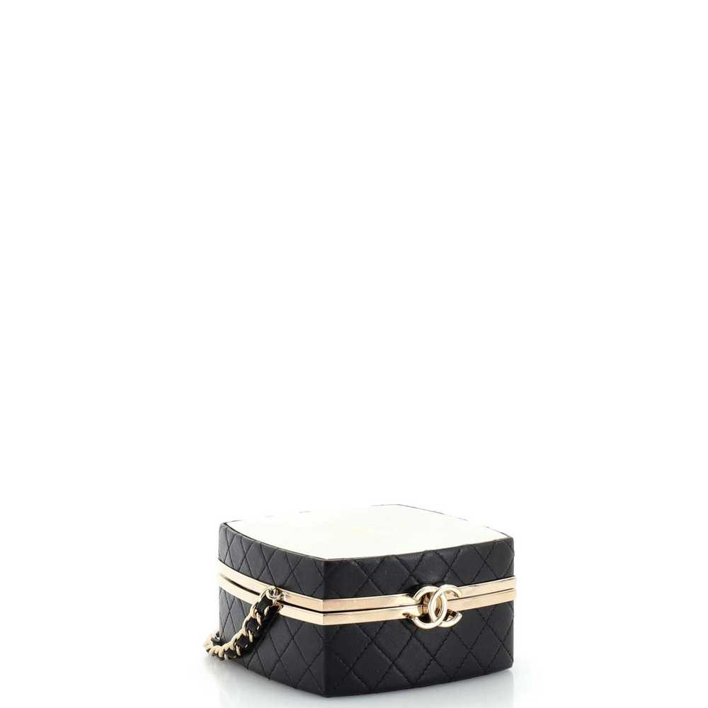 Chanel CC Make-Up Box Clutch with Chain Quilted L… - image 3