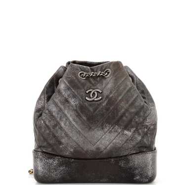 Chanel Gabrielle Backpack Chevron Metallic Caviar 