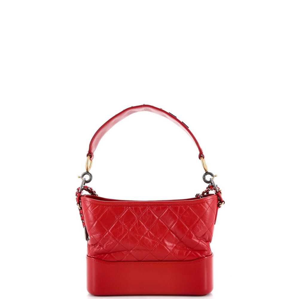Chanel Gabrielle Hobo with Logo Handle Quilted Ag… - image 4