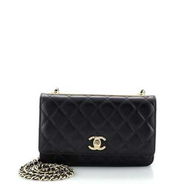 Chanel Trendy CC Wallet on Chain NM Quilted Lambs… - image 1