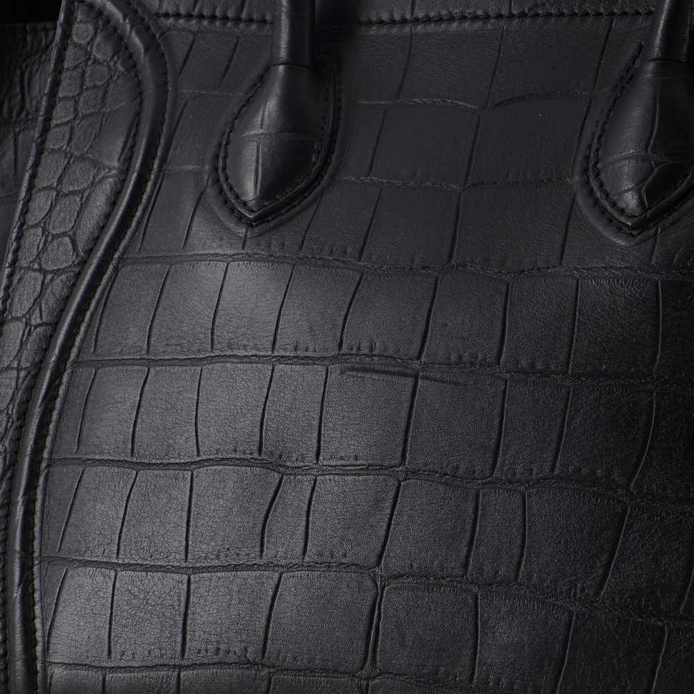 Celine Phantom Bag Crocodile Embossed Leather Med… - image 7