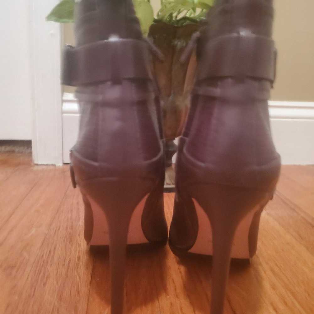 BCBG Maxazaria Burgundy Leather Heel Boots US 9.5… - image 9