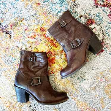 FRYE Brown Leather Ankle Boots