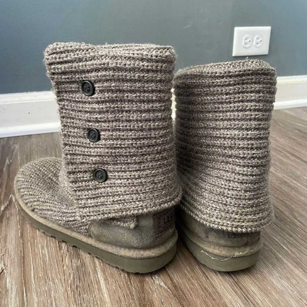 womens knit grey ugg boots - image 1