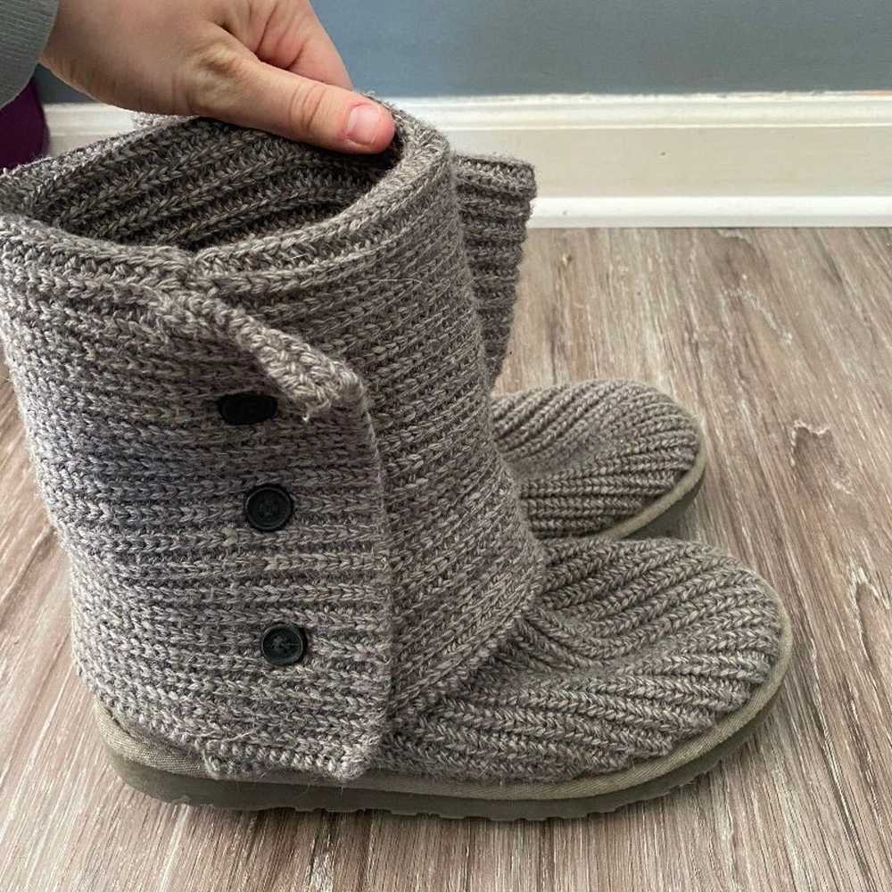 womens knit grey ugg boots - image 2