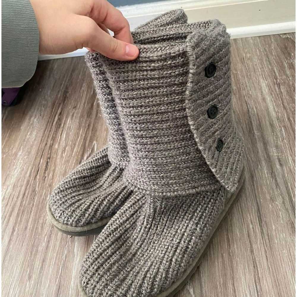 womens knit grey ugg boots - image 3