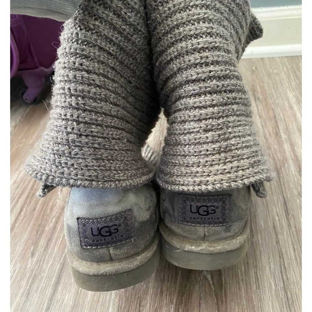 womens knit grey ugg boots - image 4