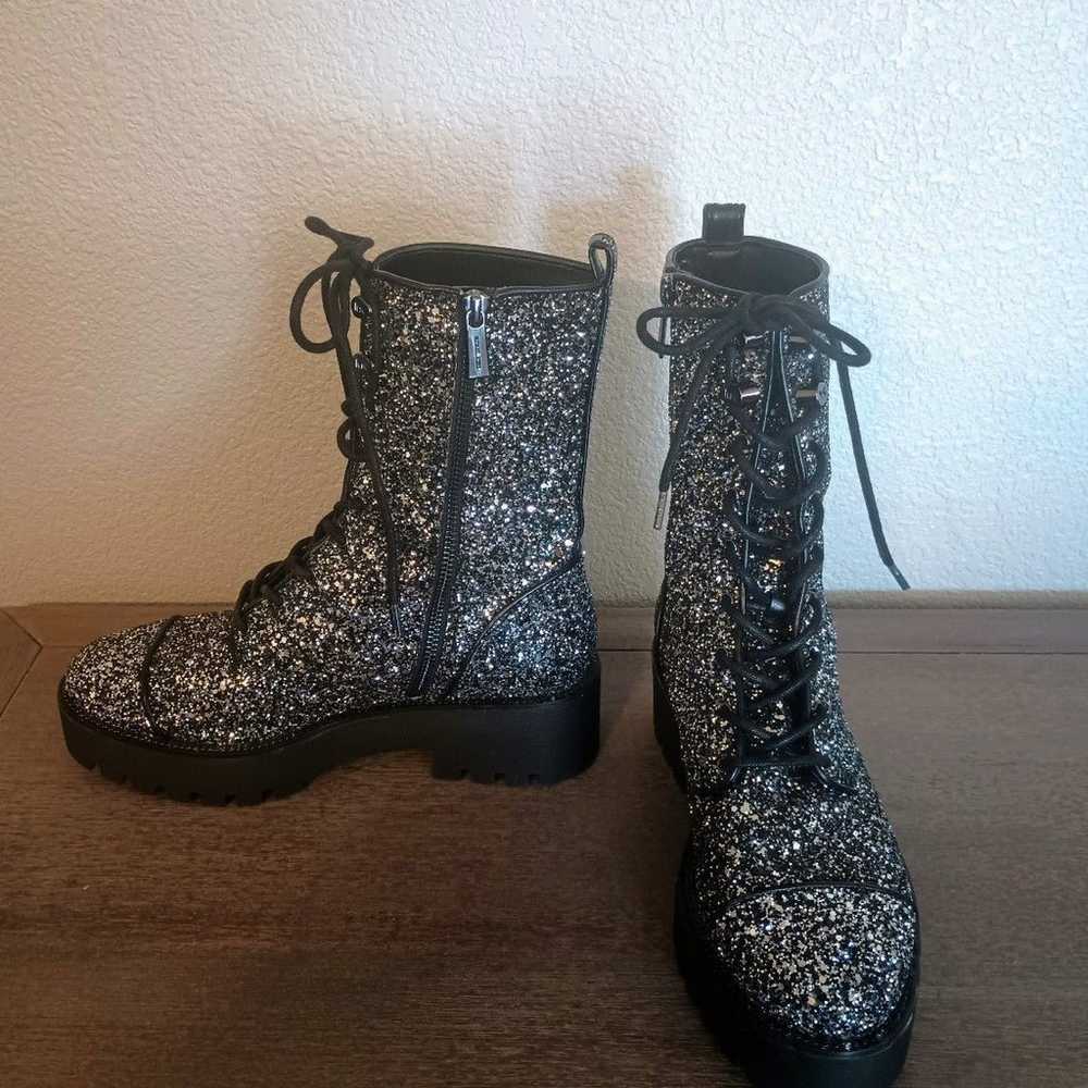 Michael Kors Bryce Silver Glitter Ankle Boots - image 2