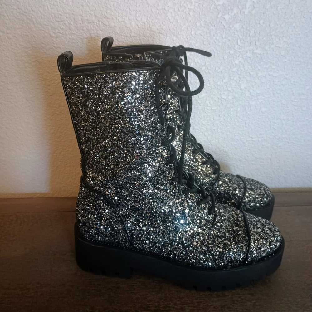 Michael Kors Bryce Silver Glitter Ankle Boots - image 4
