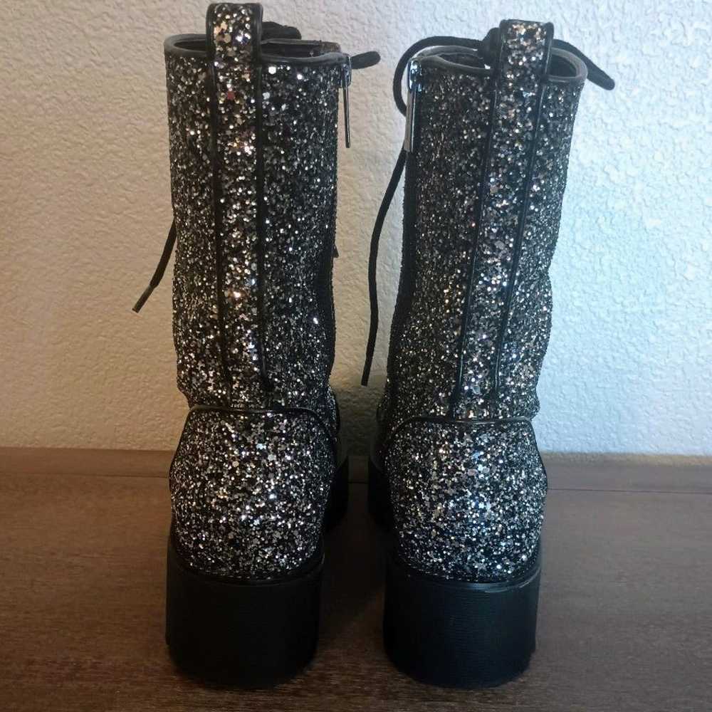 Michael Kors Bryce Silver Glitter Ankle Boots - image 7