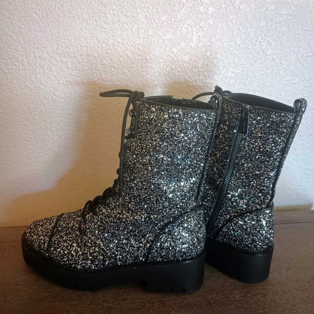 Michael Kors Bryce Silver Glitter Ankle Boots - image 8