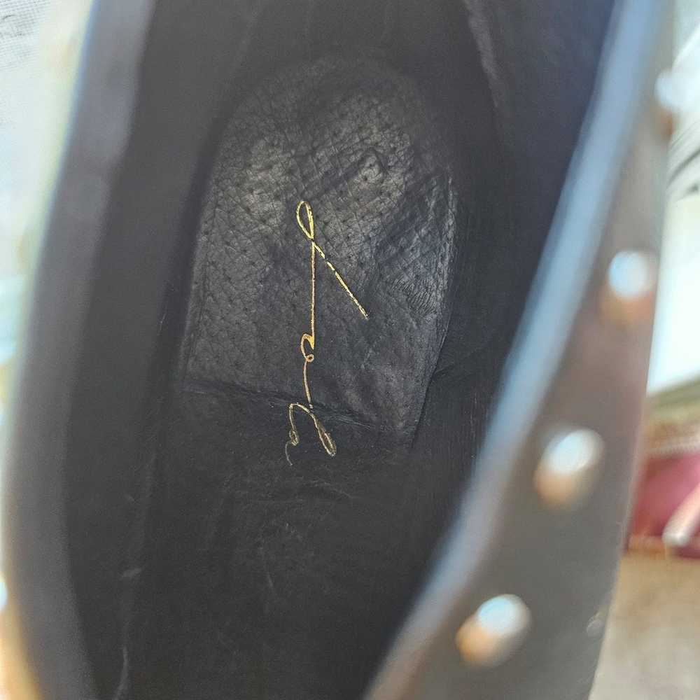 Lola Cruz Knuckled Black Leather Booties Size 40/… - image 11