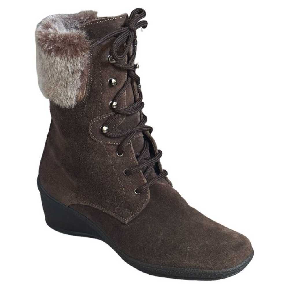 Aquatalia Marvel Suede Weatherproof Boots Snow Wi… - image 1