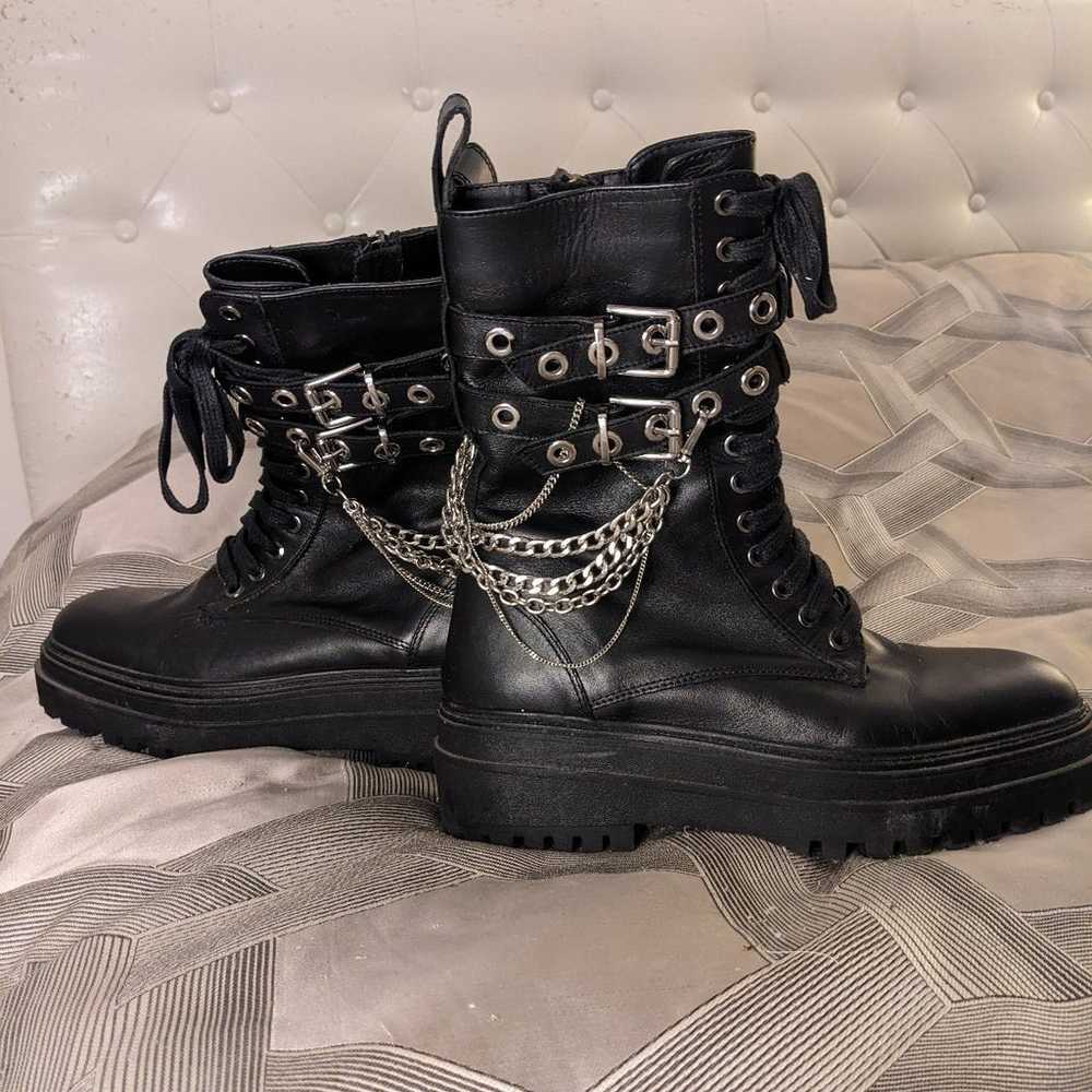 Zara chunky chain boots NEW! - image 1