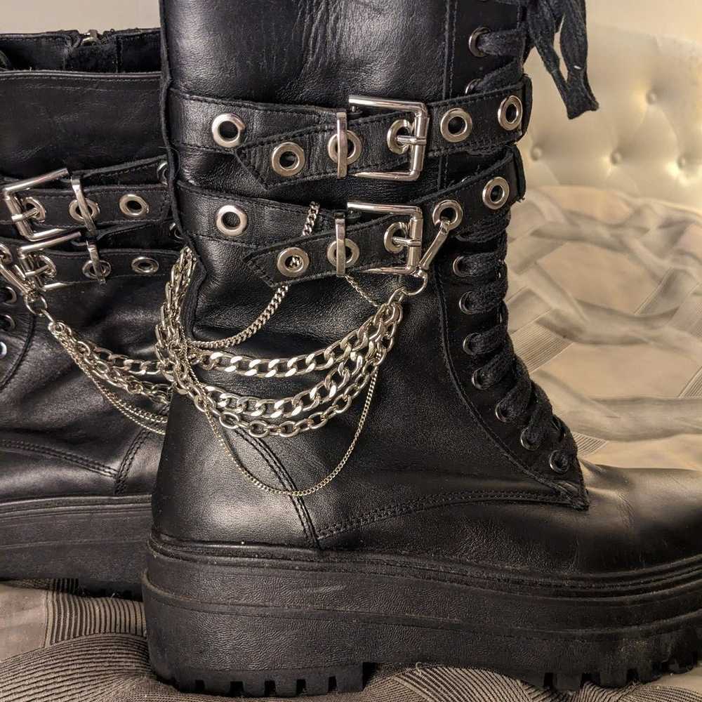 Zara chunky chain boots NEW! - image 2