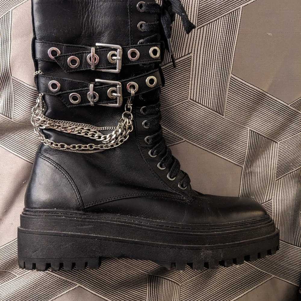 Zara chunky chain boots NEW! - image 4