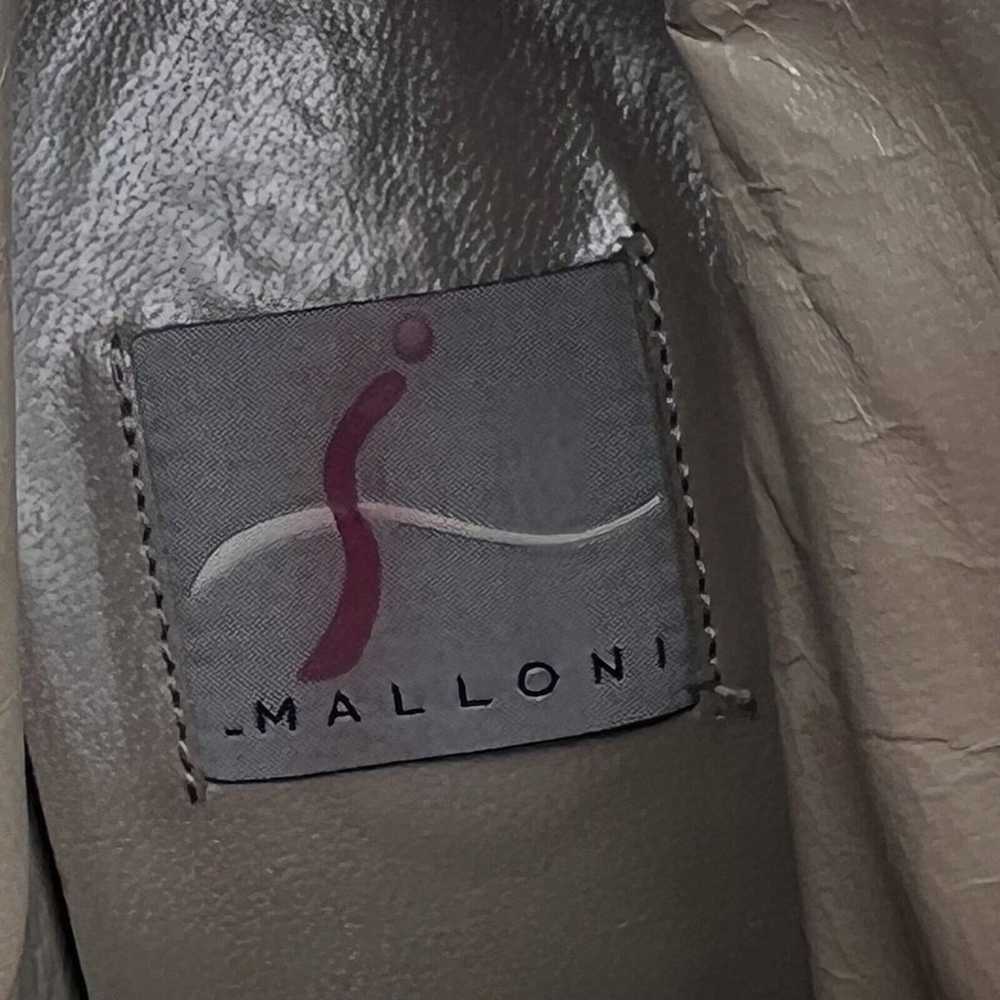 Malloni Leather Booties Women's 10 EU41 Black Edg… - image 11