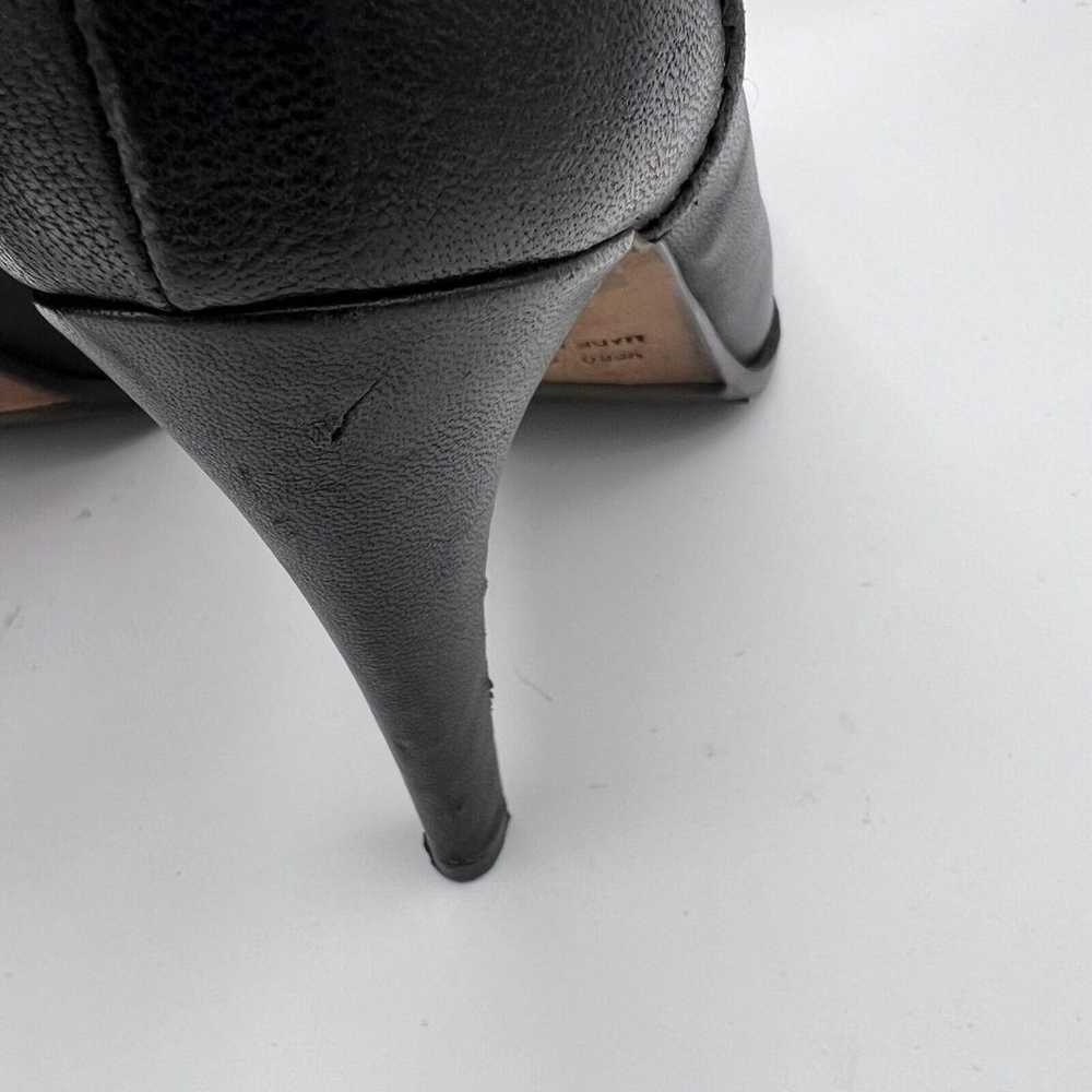Malloni Leather Booties Women's 10 EU41 Black Edg… - image 6