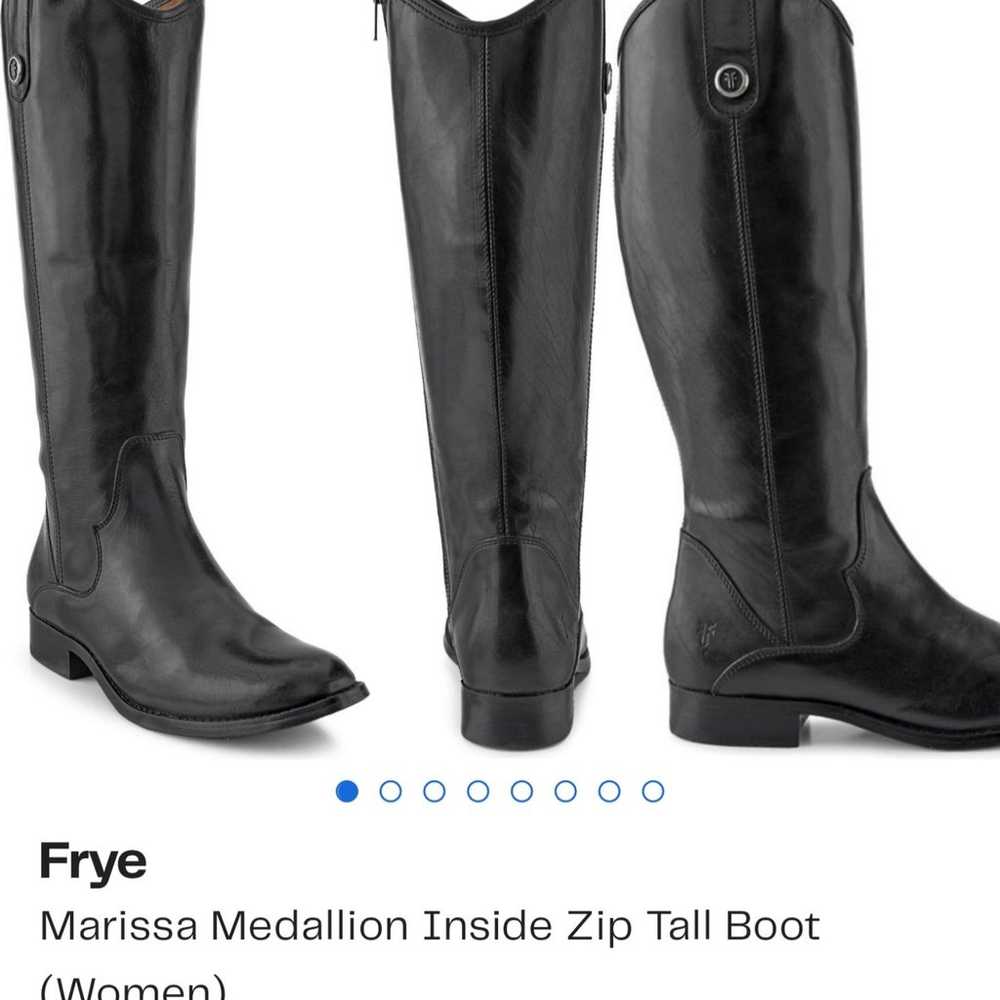 Frye Marrisa Medalian tall zip leather boots 6 - image 10