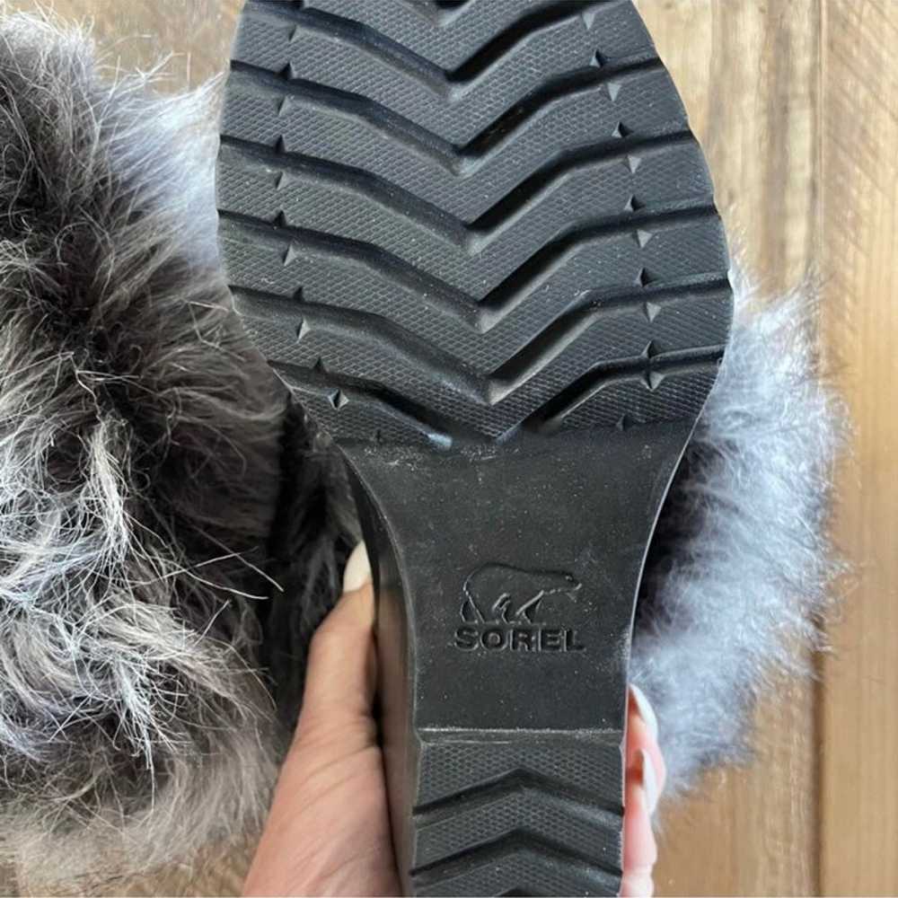 Sorel Park City Fur Wedge Boots Wm 6 - image 5
