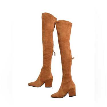 Goodnight Macaroon Marlo Tan Over the Knee Suede … - image 1